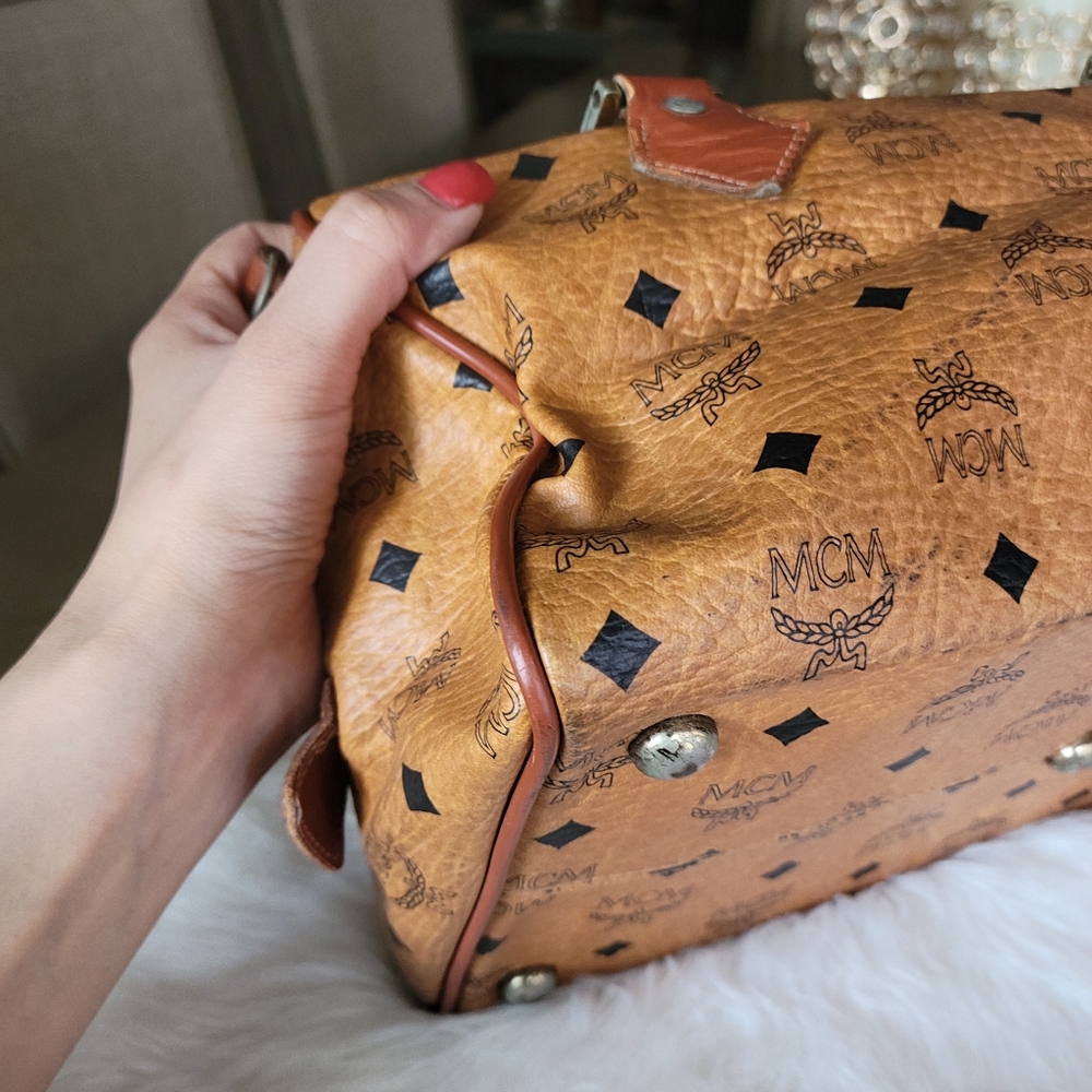 100% Authentic vintage MCM congnac Boston bag - Picture 5 of 15